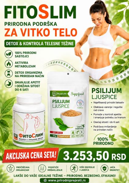 Fitoslim kapsule i Psilijum (ljuspice) prirodna podrška za vitko telo