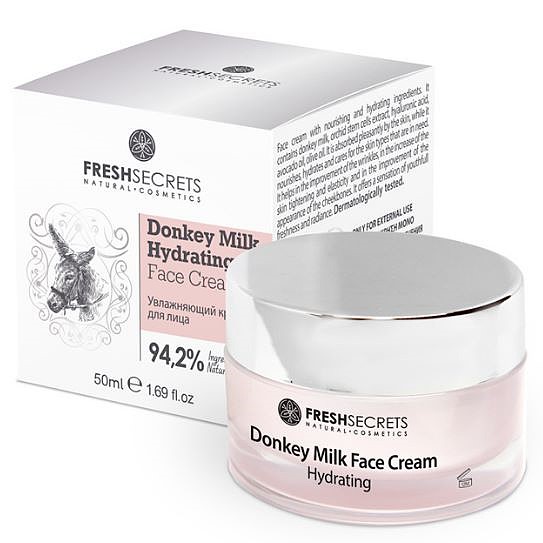 Fresh Secrets - hidrantna krema za lice sa magarećim mlekom za negu kože lica