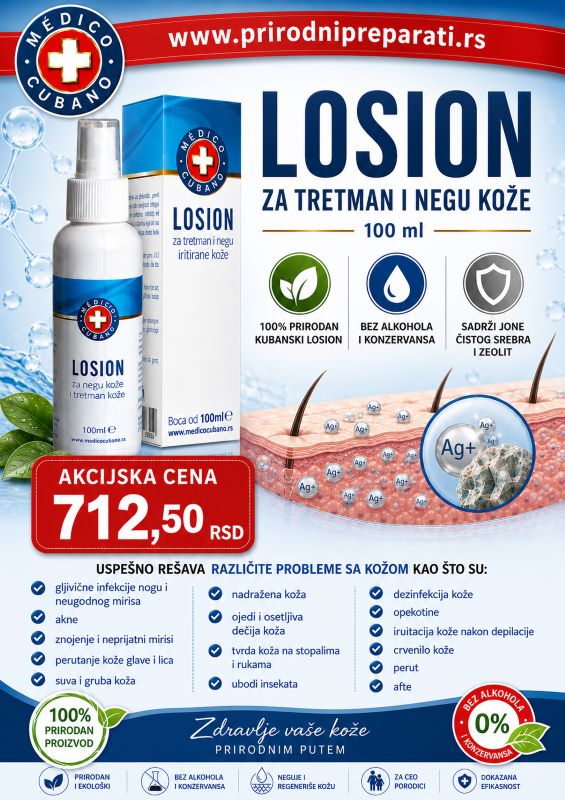 Kubanski losion za tretman i negu kože 100 ml - AKCIJA 1 Kubanski losion je prirodan tretman za negu kože bez alkohola i konzervansa.