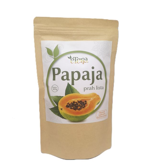 Papaja prah lista bogat je enzimom papainom i kimopapainom, koji pomažu varenje razlažući proteine iz hrane u amino-kiseline