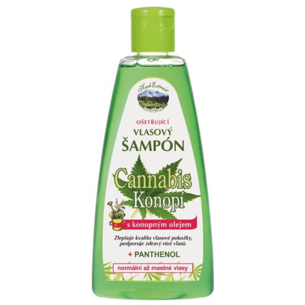 Konopljin hranljivi i regenerišući šampon za kosu koji poboljšava kvalitet kose, smanjuje pojavu peruti i pospešuje zdrav rast kose.
