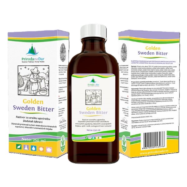 Zlatni Šveden biterr ili Švedska grančica eliksir za dugovečnost i zdravlje.